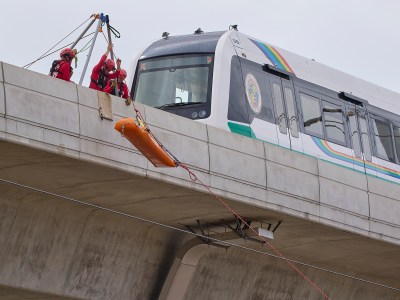 This Is A Drill: Honolulu Emergency Crews Act Out Simulated Train Derailment