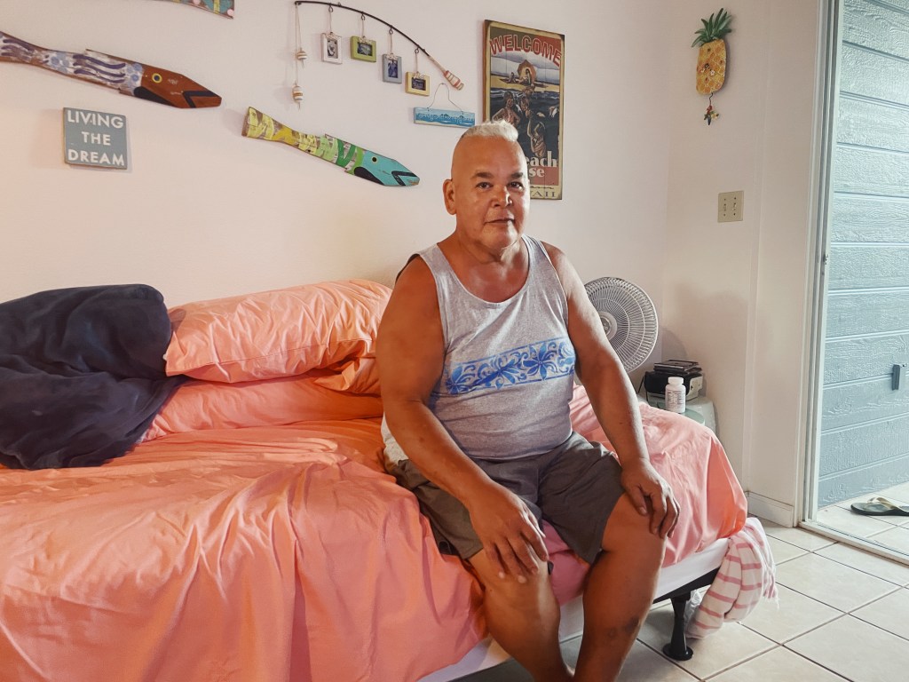 Thousands of residents, including Tama Kaleleiki, spent much of September living in hotels or repurposed vacation rentals paid for by FEMA. (Brittany Lyte/Civil Beat/2023)
