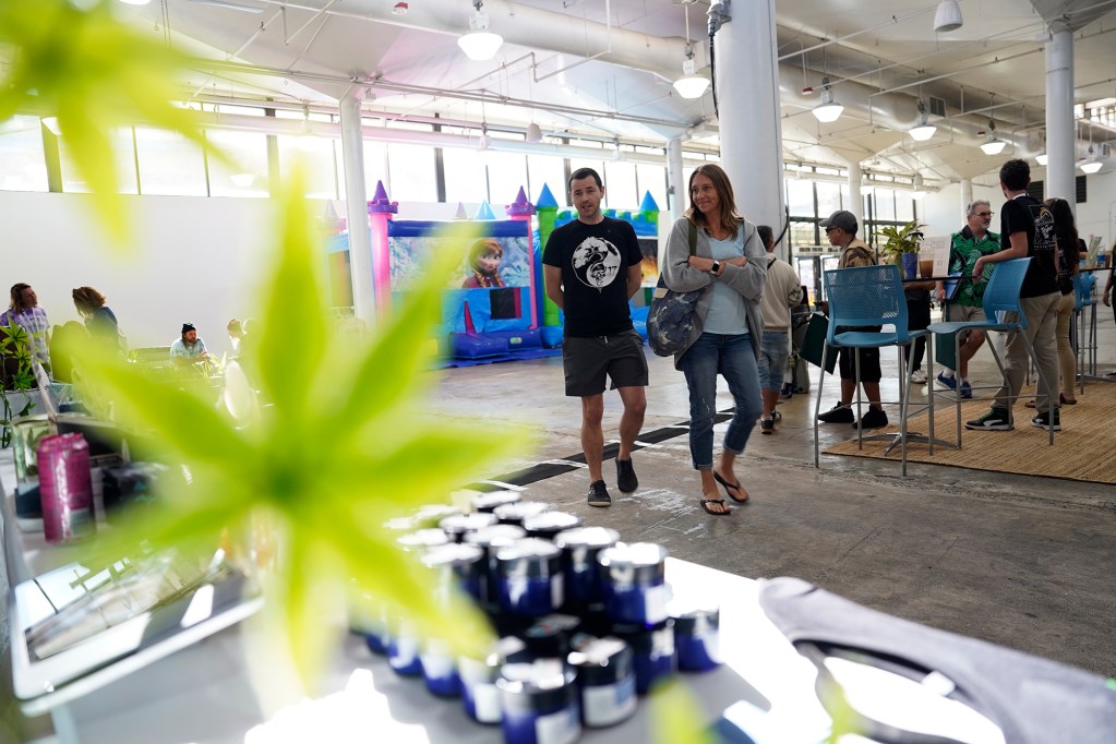 The Hawaii Cannabis Expo opens Friday, Feb. 2, 2024, at the Blaisdell Exhibition Hall in Honolulu. More than cannabis, vendors showed off other naturally occurring medicines and merchandise. (Kevin Fujii/Civil Beat/2024)