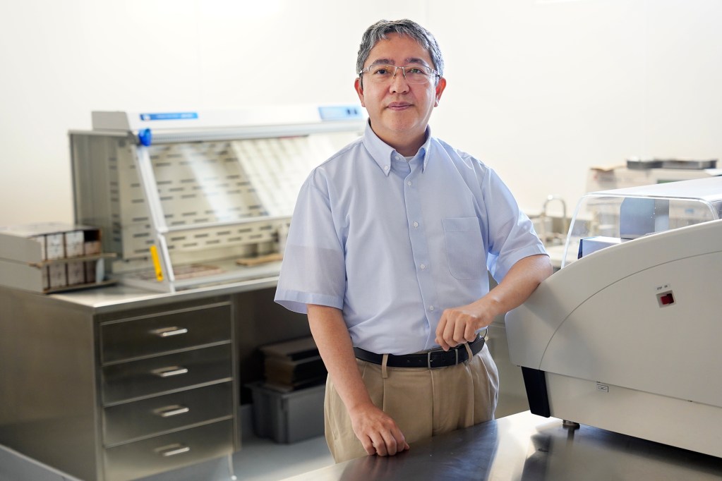 Honolulu City and County medical examiner Dr. Masahiko Kobayashi poses for a portrait in the lab Wednesday, June 19, 2024, in Honolulu. (Kevin Fujii/Civil Beat/2024)
