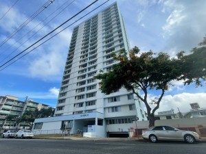 An affordable housing complex near the freeway in Makiki.
