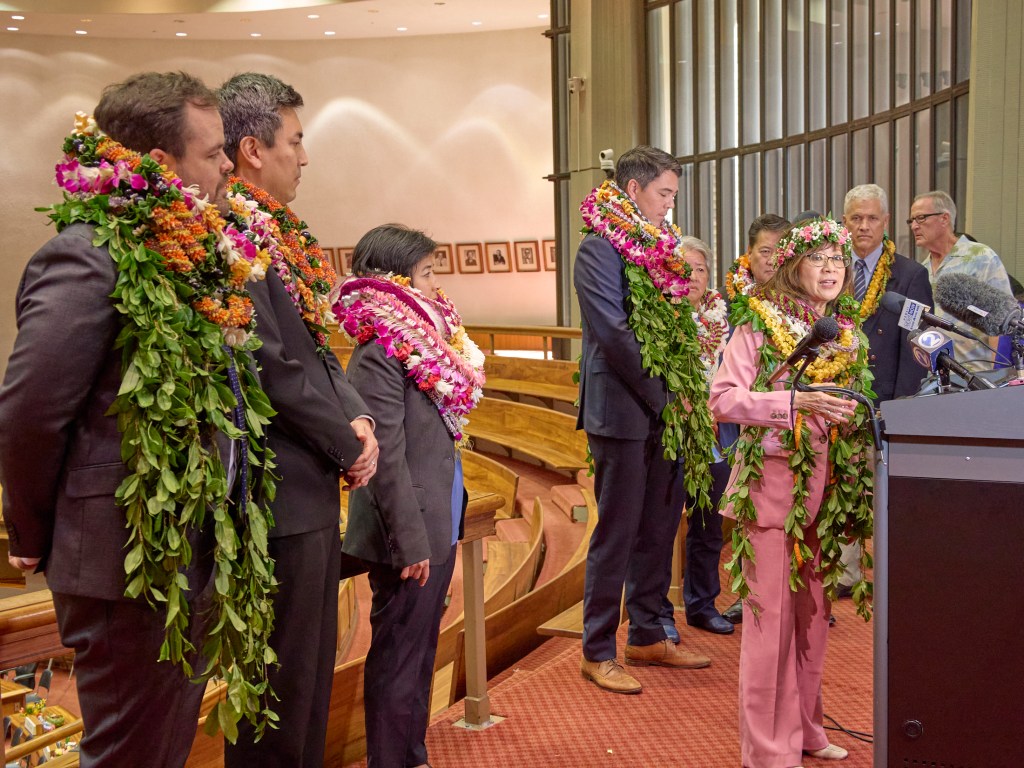 Opening Session of the 33rd Legislature January 15th, 2025. Scenes from the opening session of the House of Representatives including the first Transgender Representative and a larger minority Caucus.(David Croxford/Civil Beat/2025)