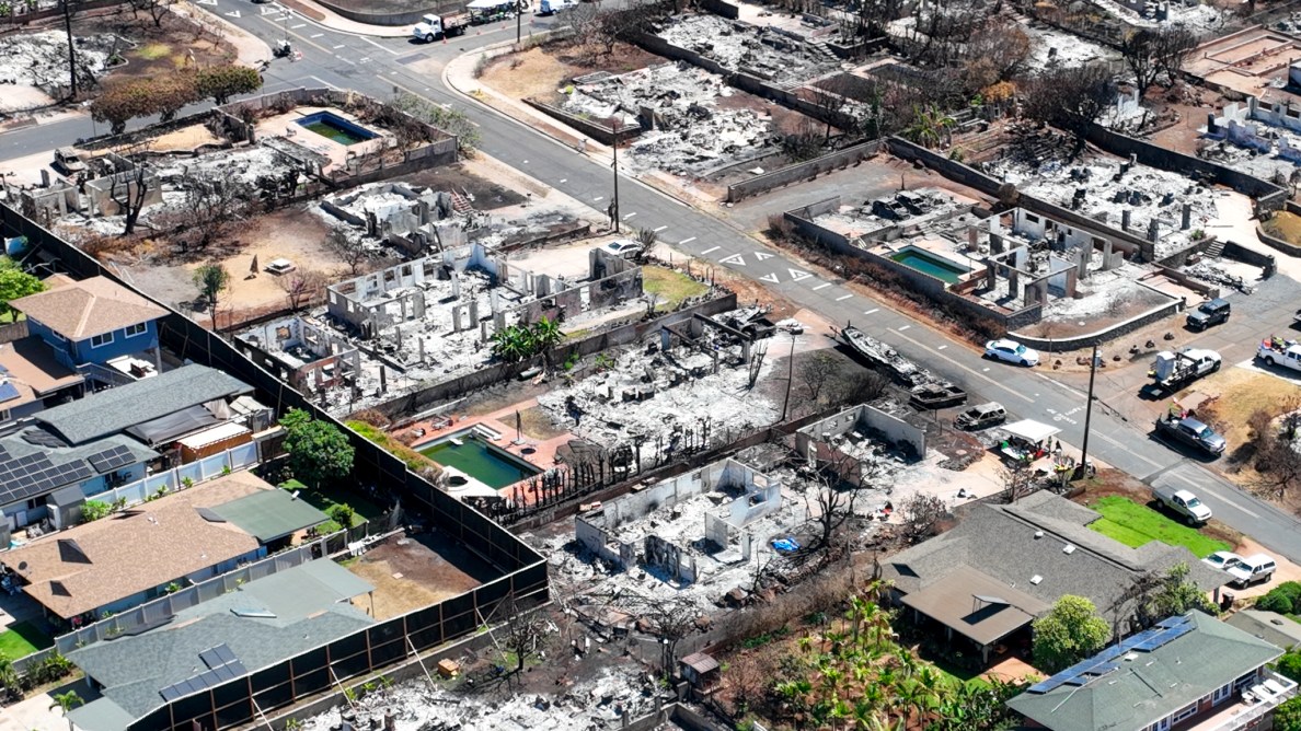 Some of the homes in Lahaina had pools before the Aug. 8, 2023, fires. (Nathan Eagle/Civil Beat/2024)