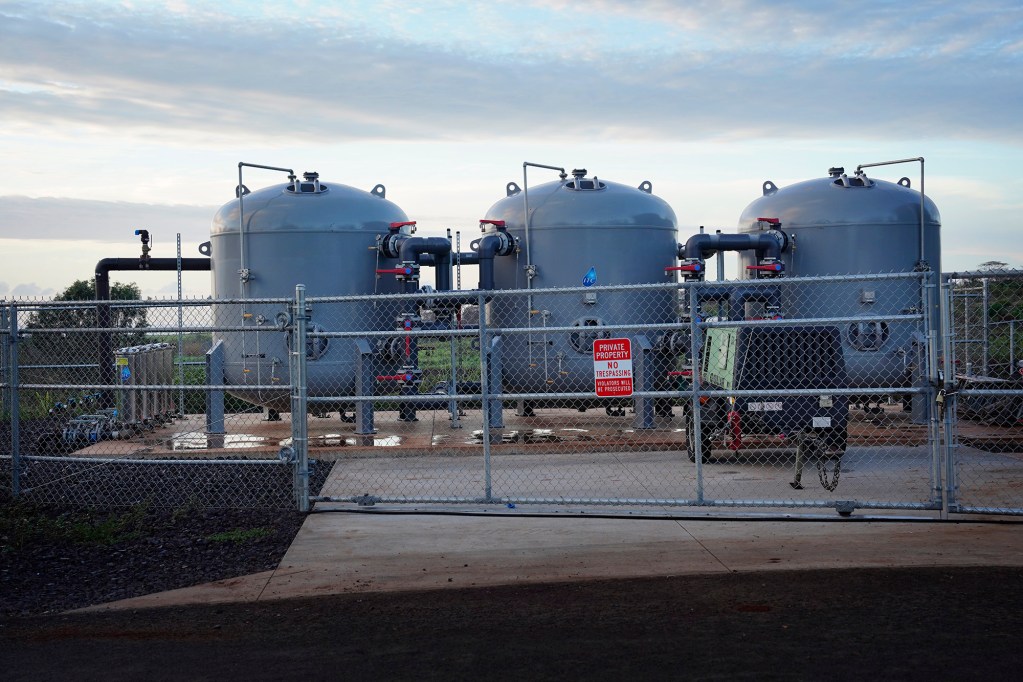 Kunia Camp water tanks are photographed Tuesday, Oct. 28, 2025, in Kunia Camp. (Kevin Fujii/Civil Beat/2025)