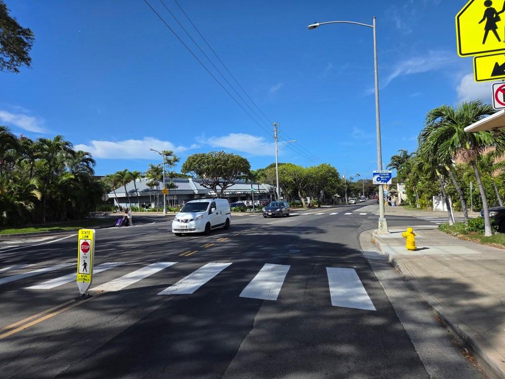 fixed it crosswalks on Monsarrat Avenue