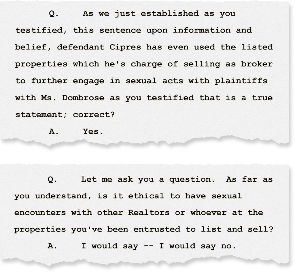 Excerpt from Stephen Cipres deposition